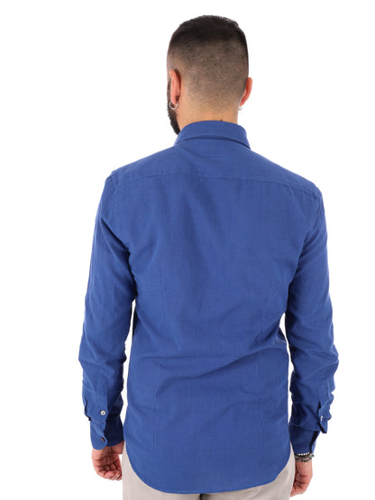 Camicia uomo FB Bonita 369 in blu per un look casual elegante