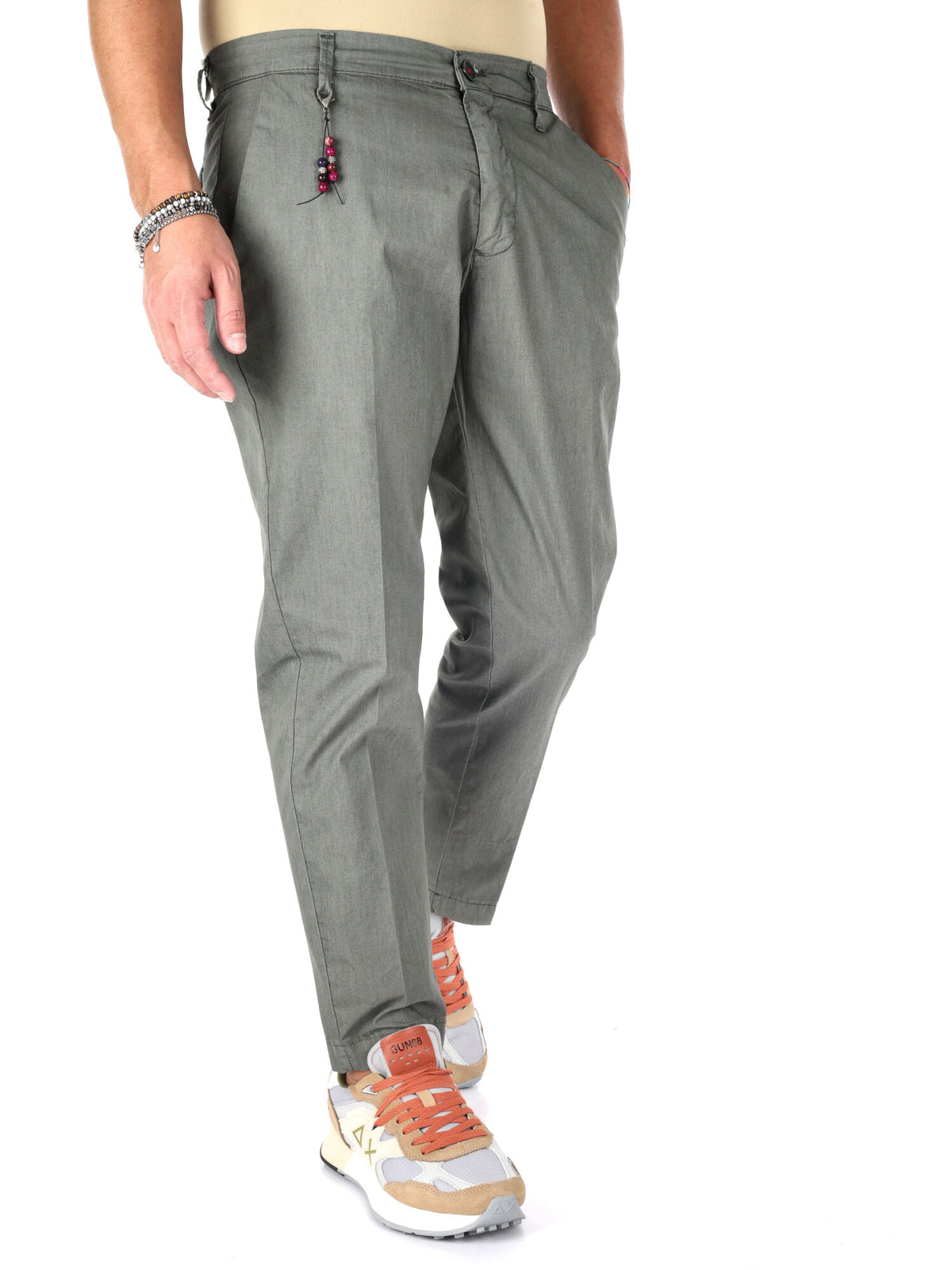 F.b. pantalone parac da uomo verde militare