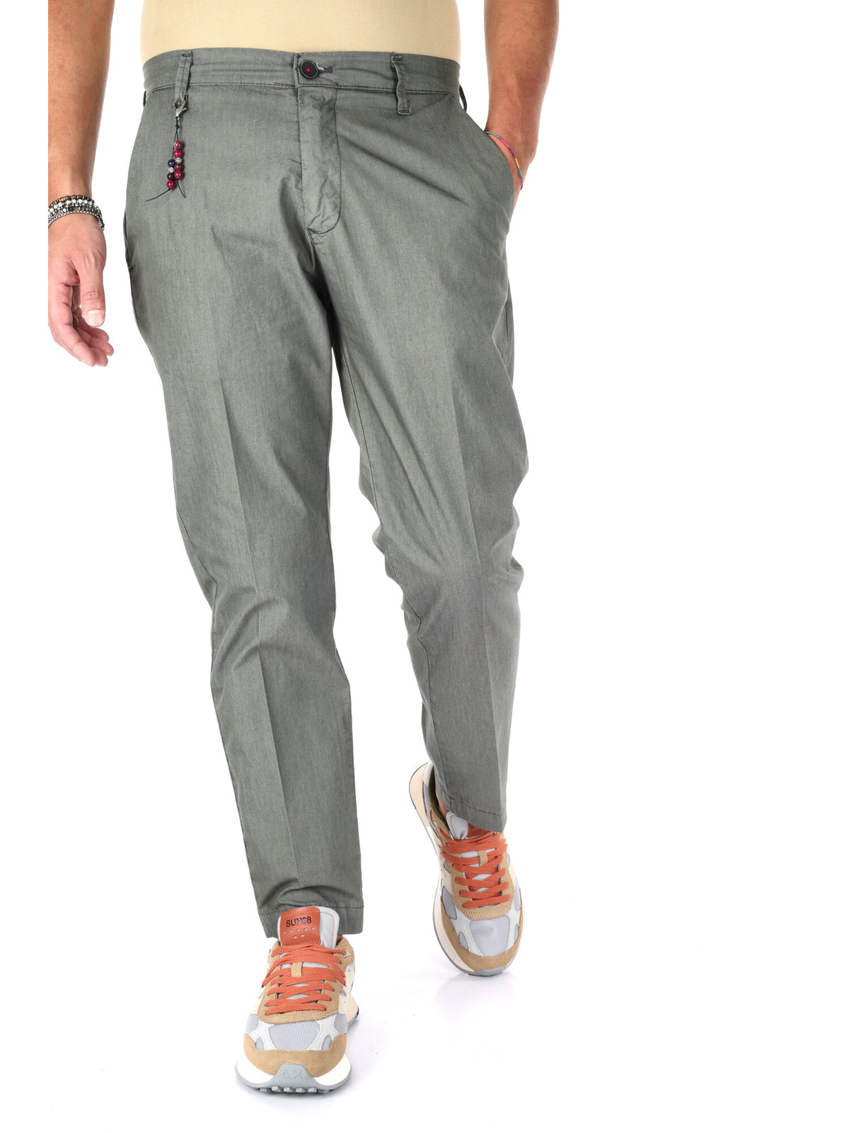 F.b. pantalone parac da uomo verde militare