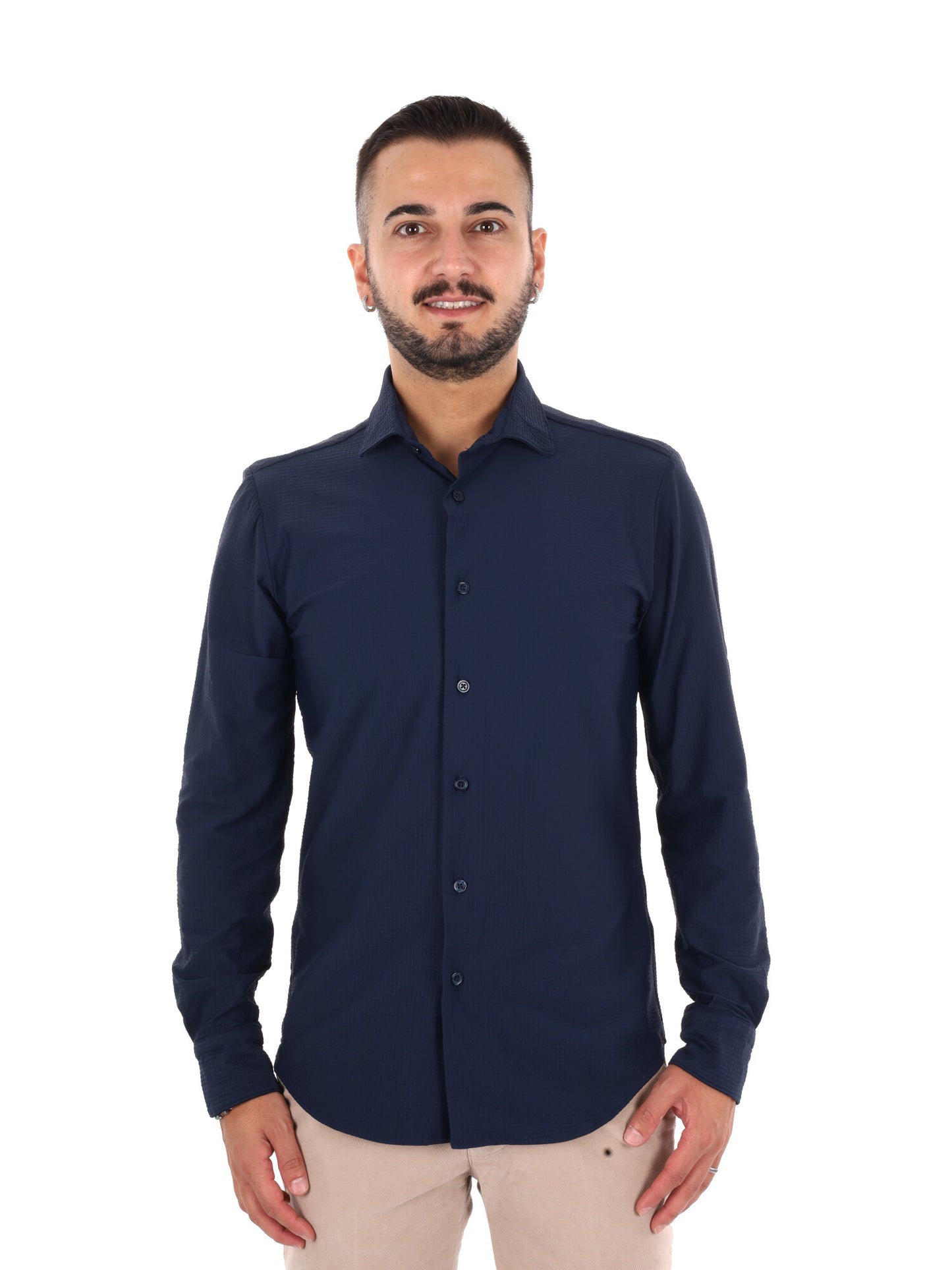 Fb Breeze B016, camicia da uomo blu