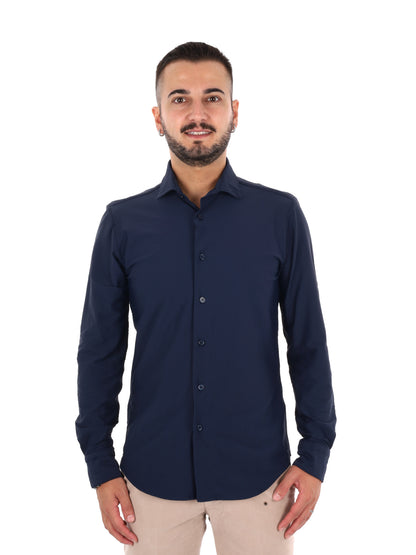 Fb Breeze B016, camicia da uomo blu