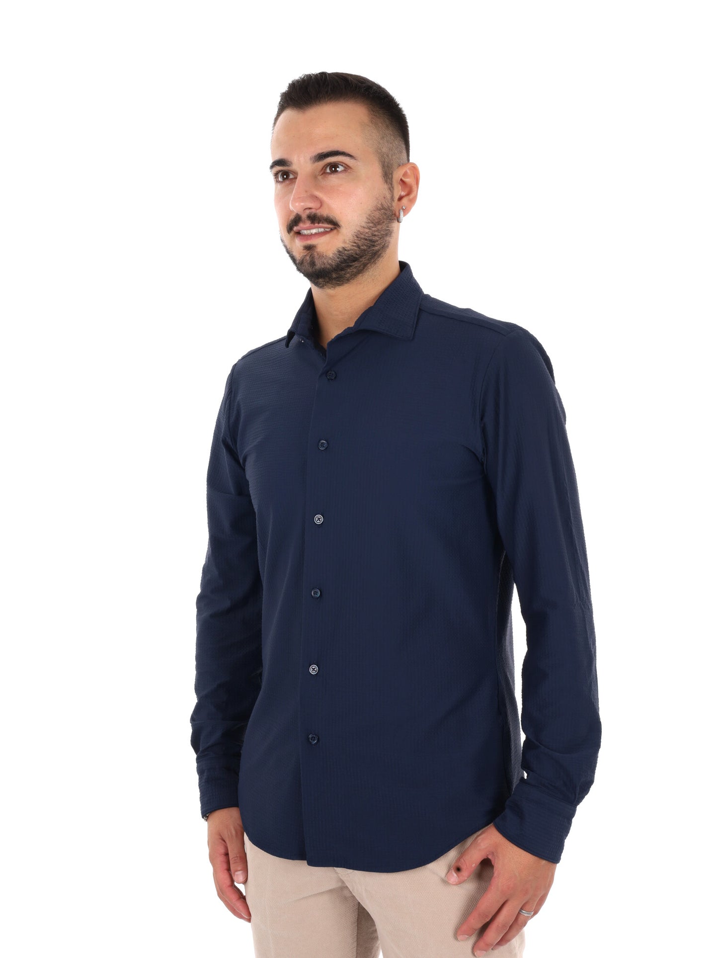 Fb Breeze B016, camicia da uomo blu