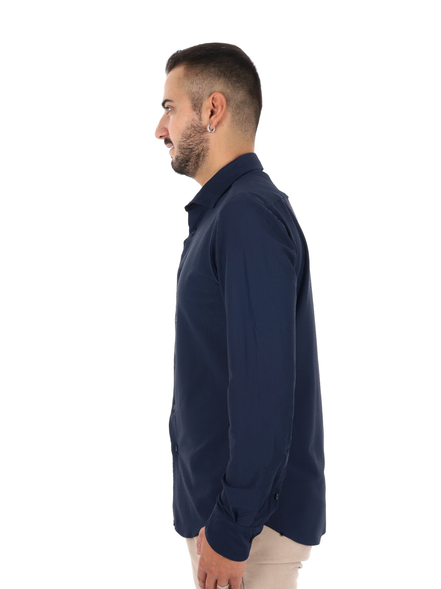 Fb Breeze B016, camicia da uomo blu