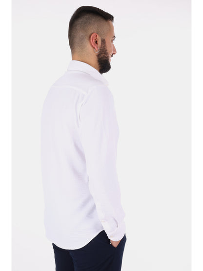 Camicia Breeze bianca da uomo per un look elegante e fresco