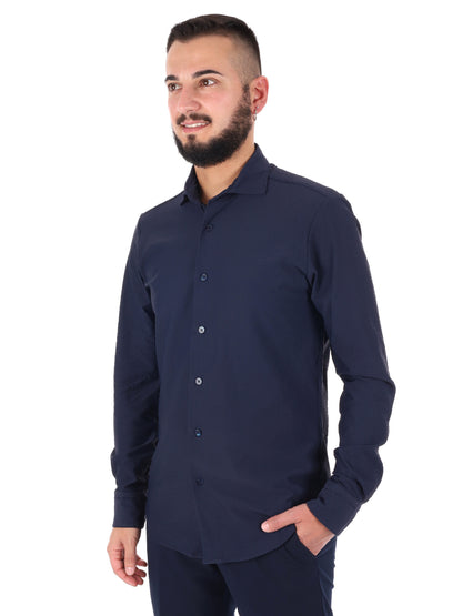 Camicia Breeze Blu da uomo in elegante blu per cerimonie