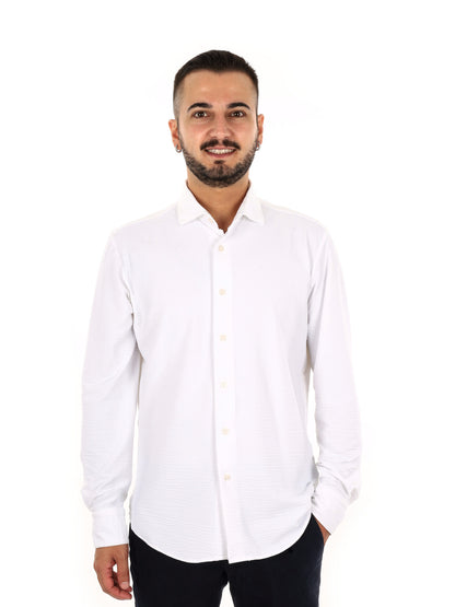 Fb Breeze W001, camicia da uomo bianca