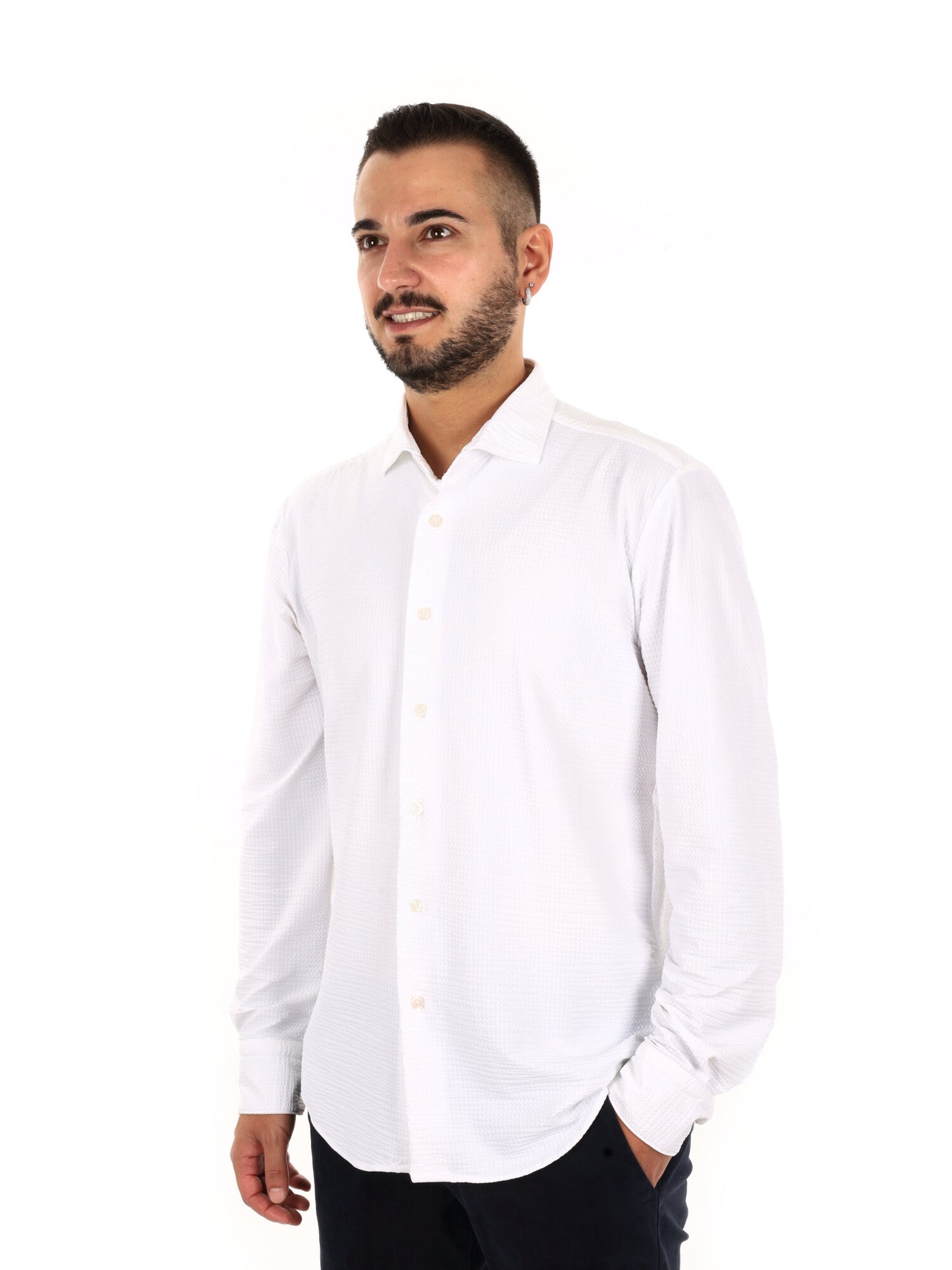 Fb Breeze W001, camicia da uomo bianca