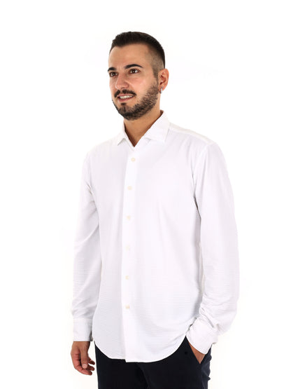 Fb Breeze W001, camicia da uomo bianca