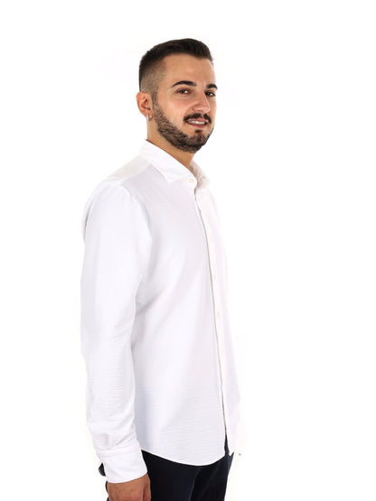 Fb Breeze W001, camicia da uomo bianca