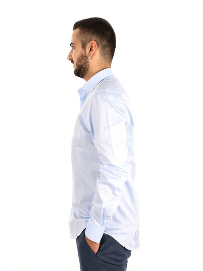 Fb Brillantine 12, camicia da uomo azzurra