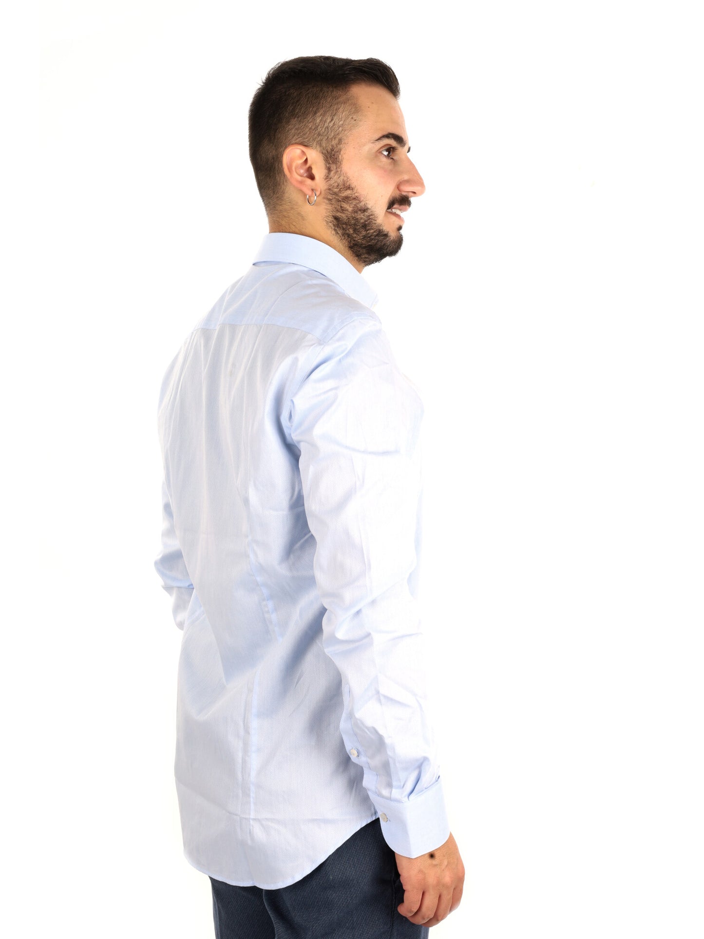 Fb Brillantine 12, camicia da uomo azzurra