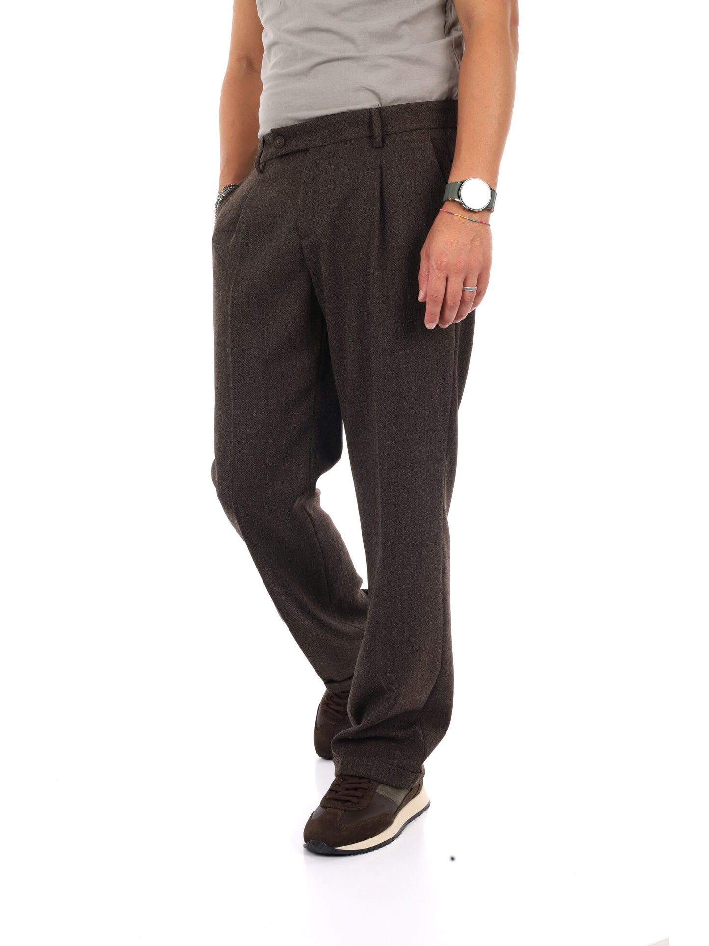 Fb Bubbone M024, pantalone da uomo marrone