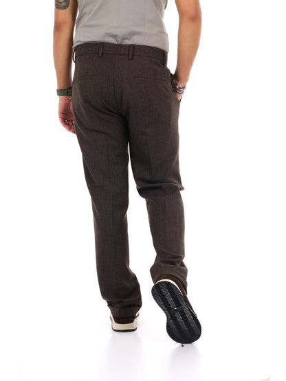 Fb Bubbone M024, pantalone da uomo marrone