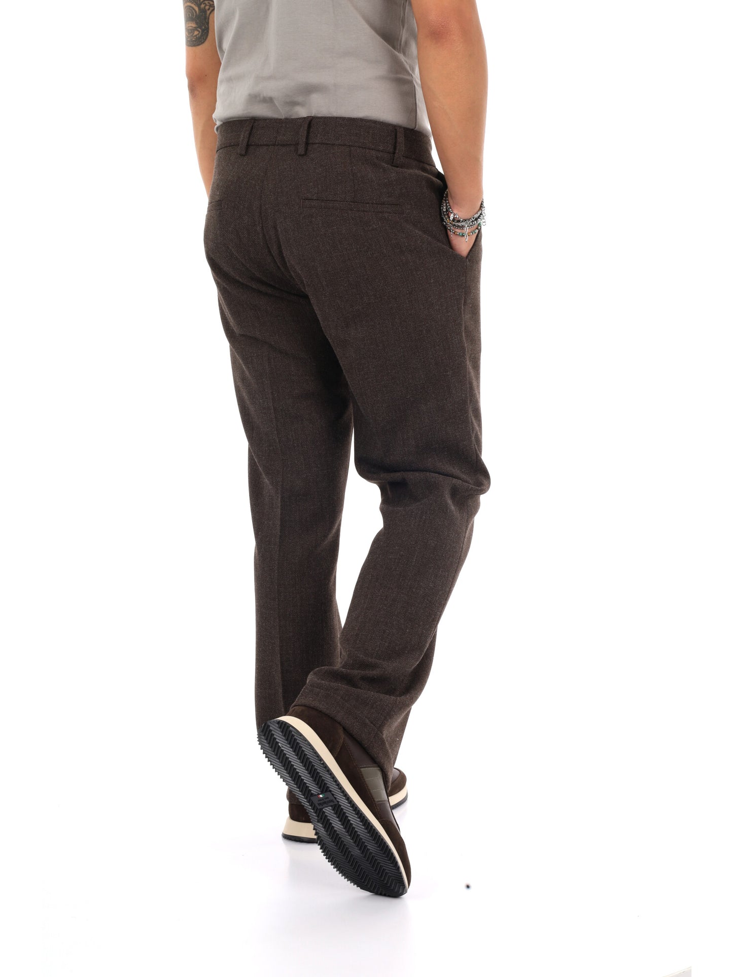 Fb Bubbone M024, pantalone da uomo marrone