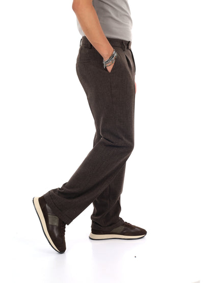 Fb Bubbone M024, pantalone da uomo marrone