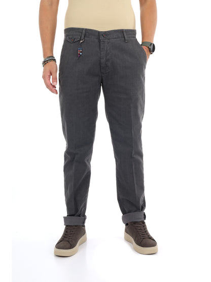 Fb Burlotto Ferro, pantalone da uomo grigio