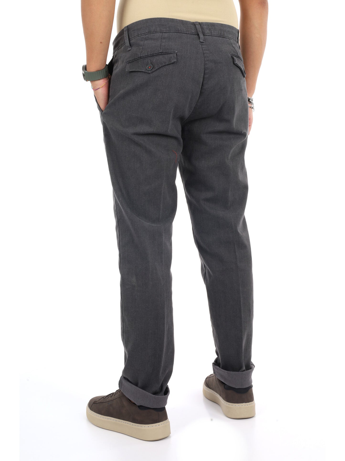 Fb Burlotto Ferro, pantalone da uomo grigio