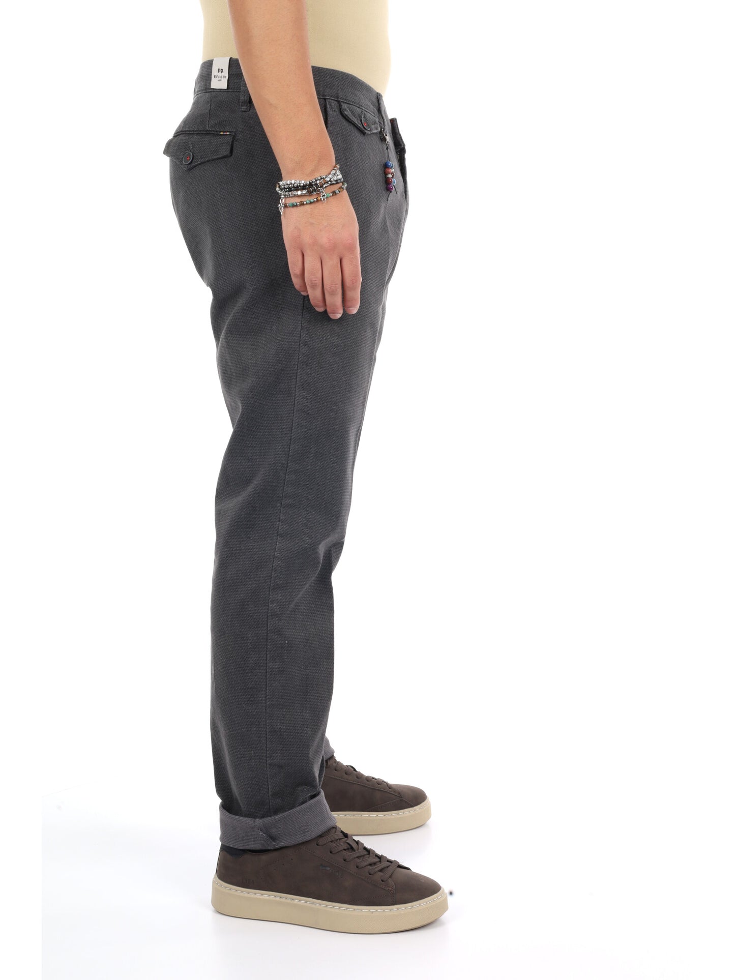 Fb Burlotto Ferro, pantalone da uomo grigio