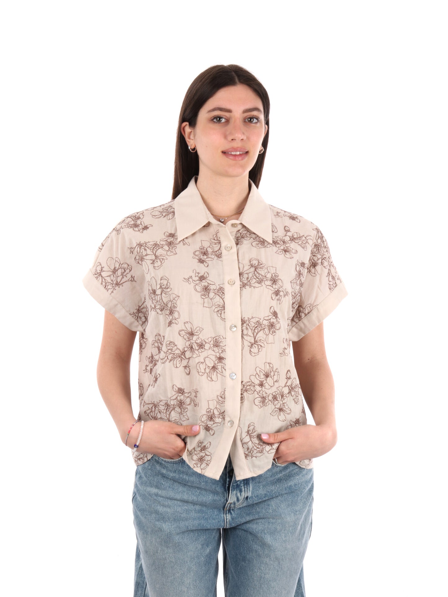 YES ZEE CAMICIA MUSS - BEIGE