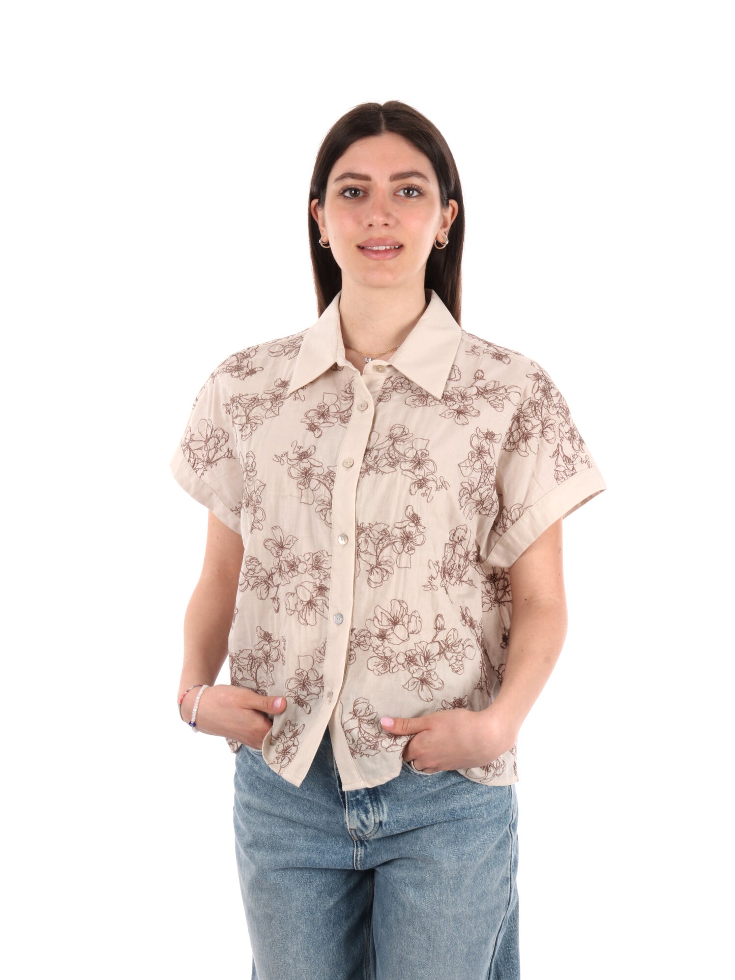 YES ZEE CAMICIA MUSS - BEIGE