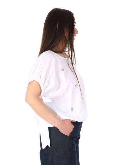 Yes Zee camicia donna bianca dalla linea versatile e moderna