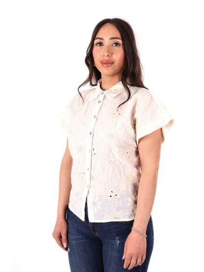 Yes-Zee camicia bianca donna per la primavera-estate