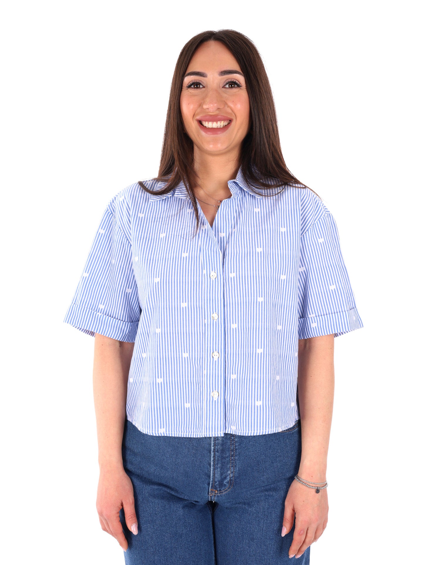 Yes-Zee camicia manica lunga donna multicolore per la primavera-estate