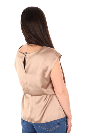 Canotta Yes-Zee donna beige elegante e versatile