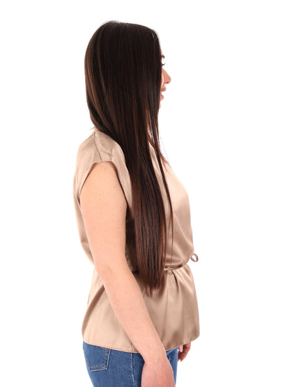 Canotta Yes-Zee donna beige elegante e versatile