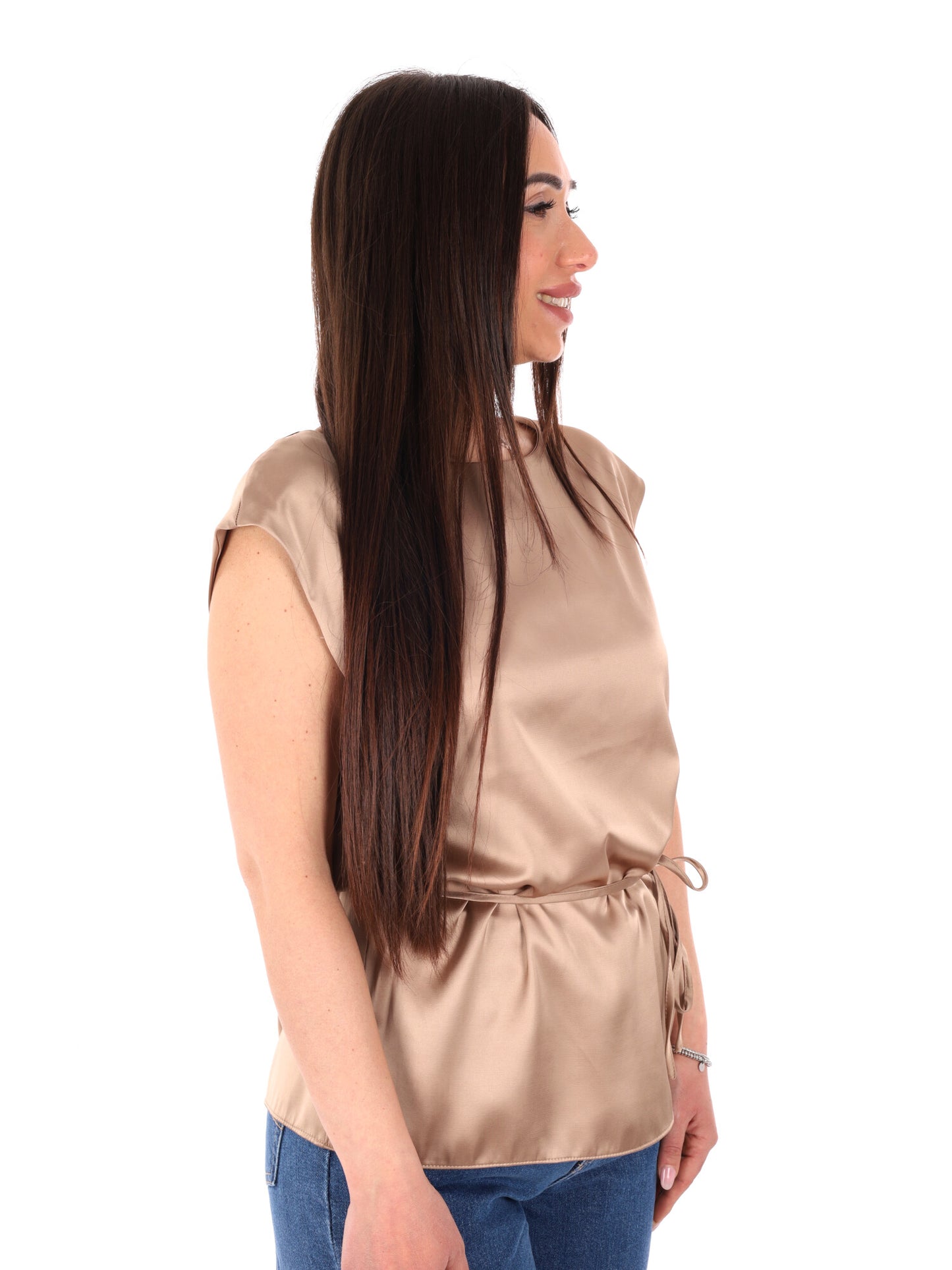 Canotta Yes-Zee donna beige elegante e versatile