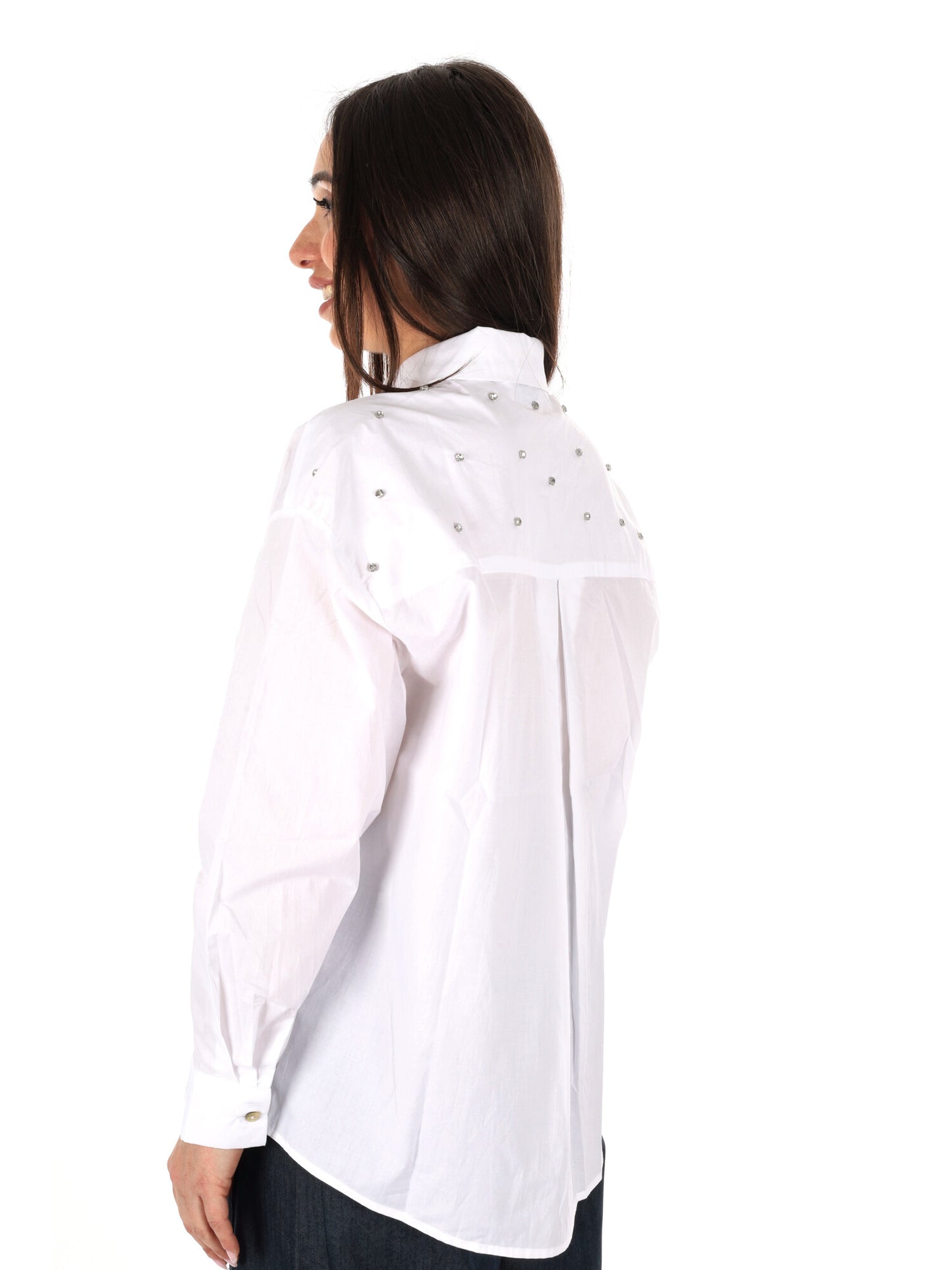 Yes-Zee camicia donna bianca dalla linea pulita