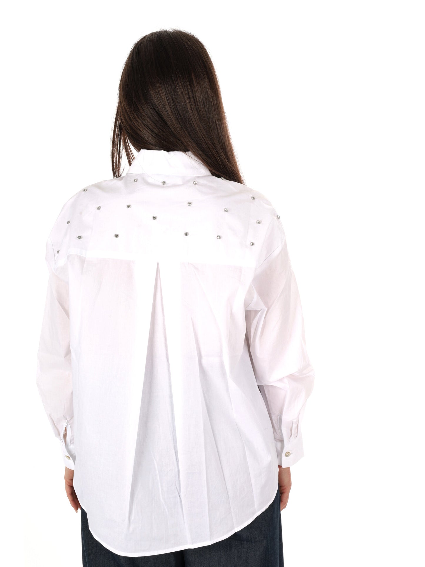Yes-Zee camicia donna bianca dalla linea pulita
