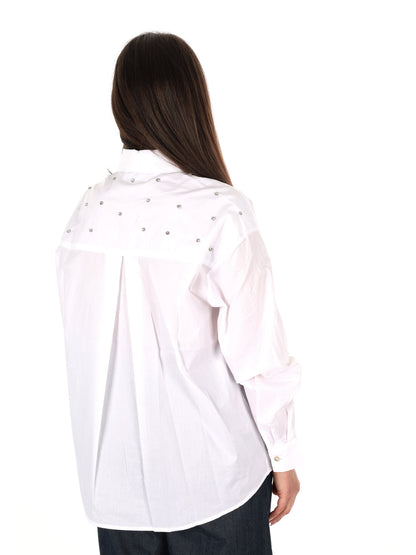 Yes-Zee camicia donna bianca dalla linea pulita