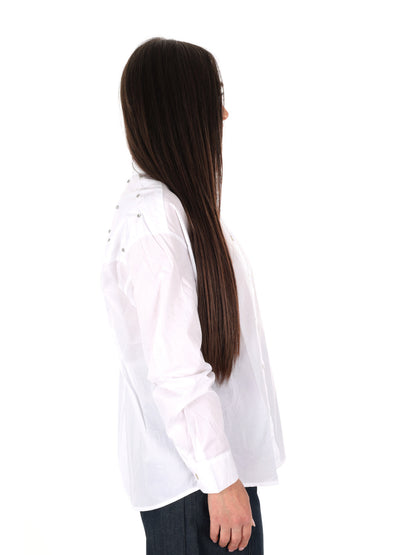 Yes-Zee camicia donna bianca dalla linea pulita