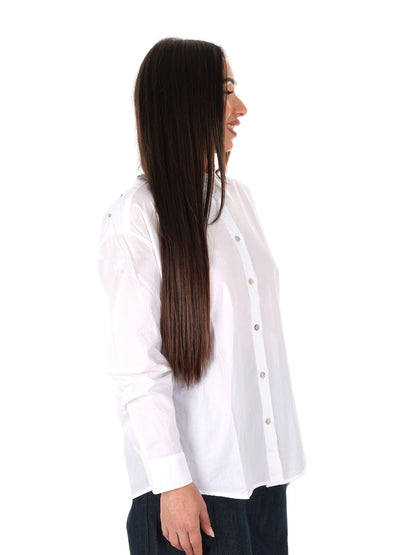 Yes-Zee camicia donna bianca dalla linea pulita