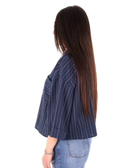 Camicia Yes-Zee donna blu per primavera estate