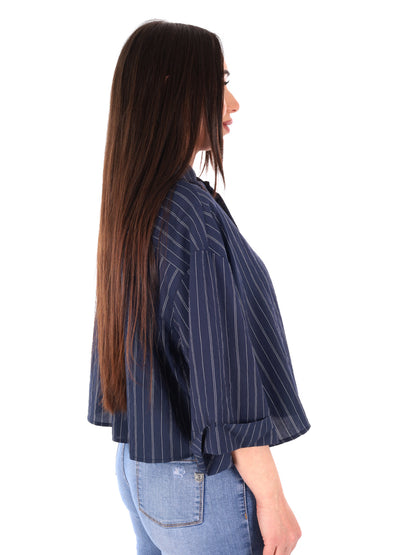 Camicia Yes-Zee donna blu per primavera estate