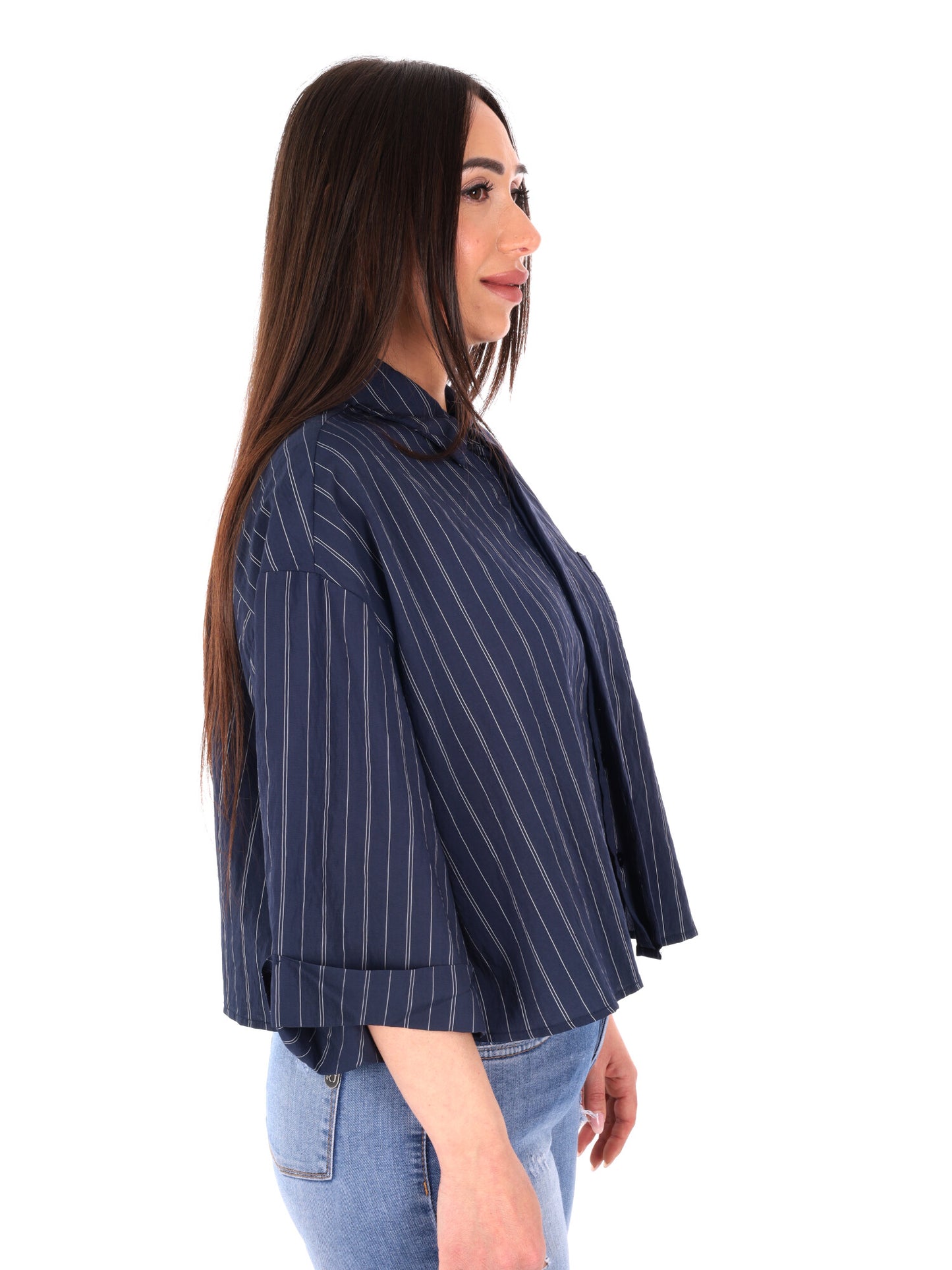 Camicia Yes-Zee donna blu per primavera estate