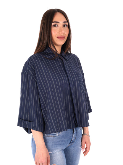 Camicia Yes-Zee donna blu per primavera estate