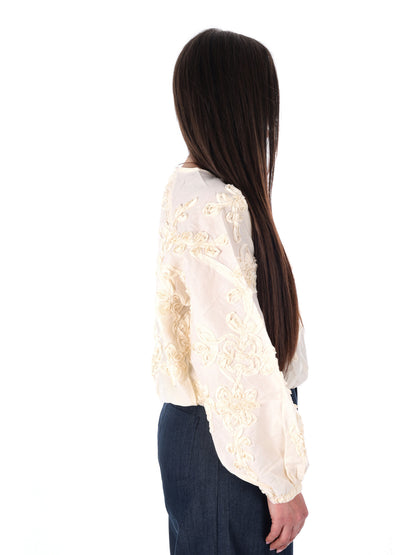 Yes-Zee blusa donna beige ideale per la primavera-estate