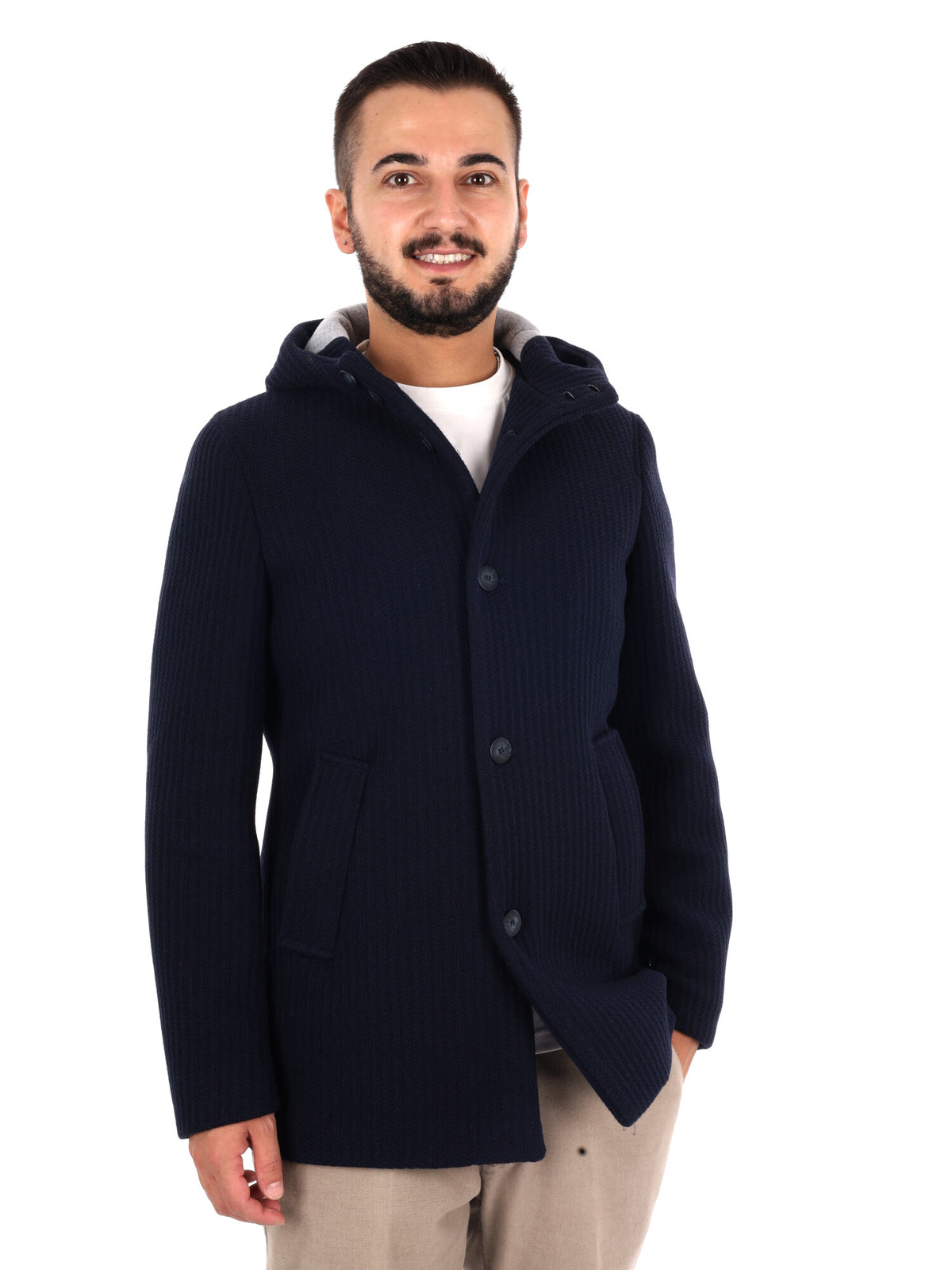 Fb Casanova Blu, cappotto da uomo blu