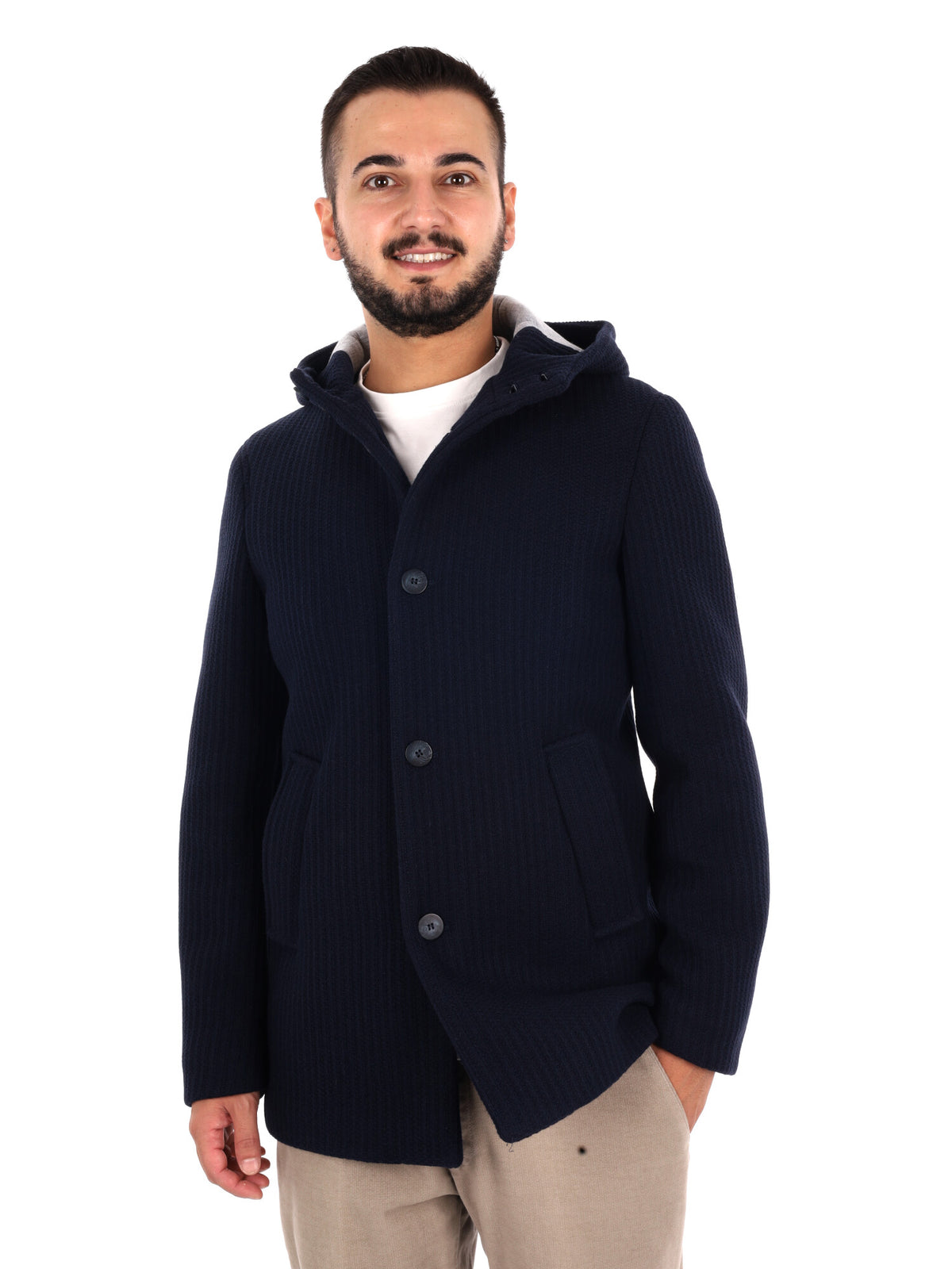 Fb Casanova Blu, cappotto da uomo blu