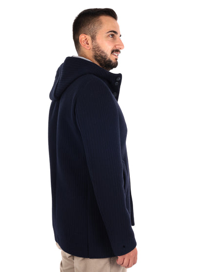 Fb Casanova Blu, cappotto da uomo blu