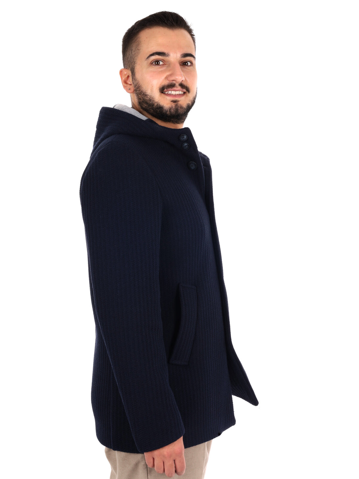 Fb Casanova Blu, cappotto da uomo blu