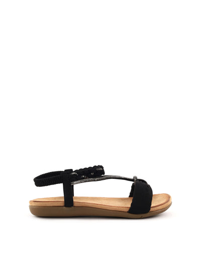 Les filles du sud sandalo basso da donna nero
