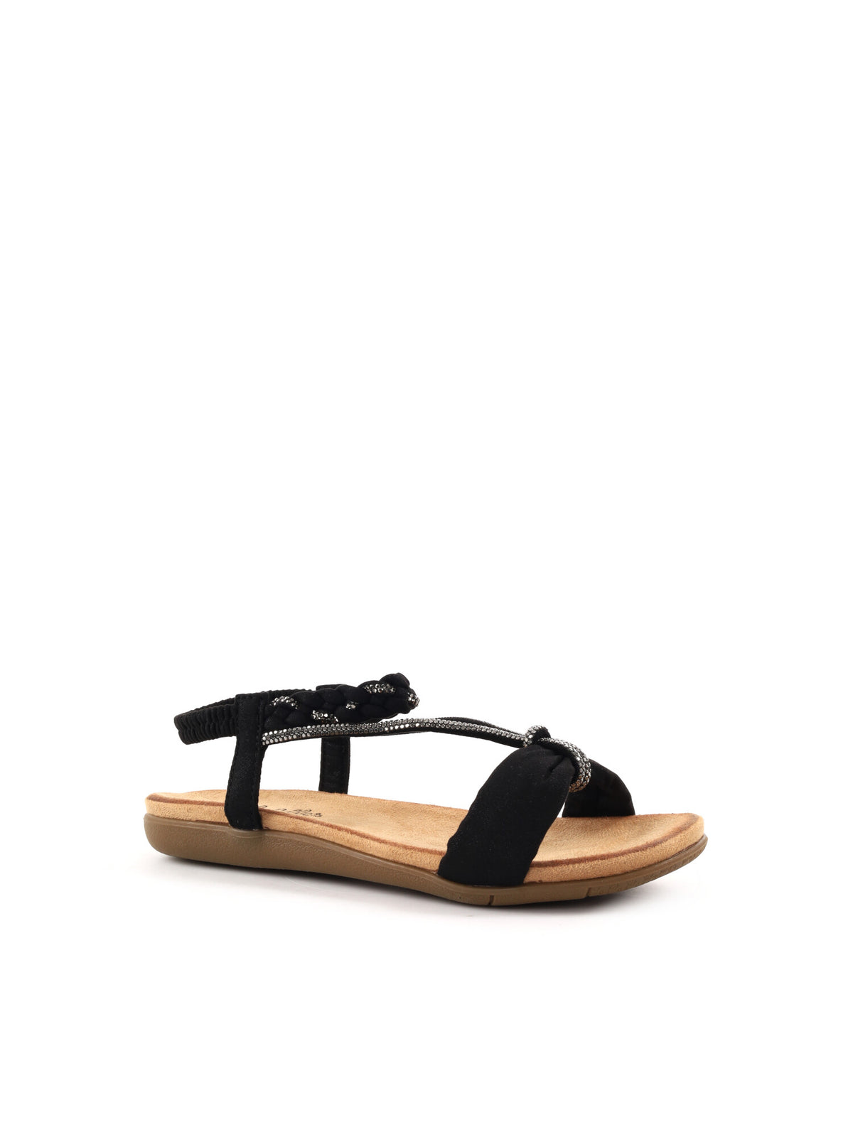 Les filles du sud sandalo basso da donna nero
