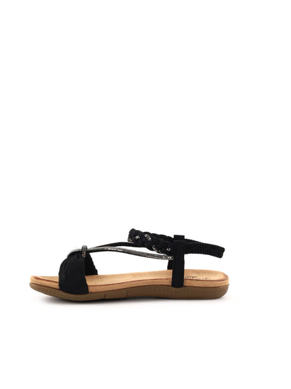 Les filles du sud sandalo basso da donna nero