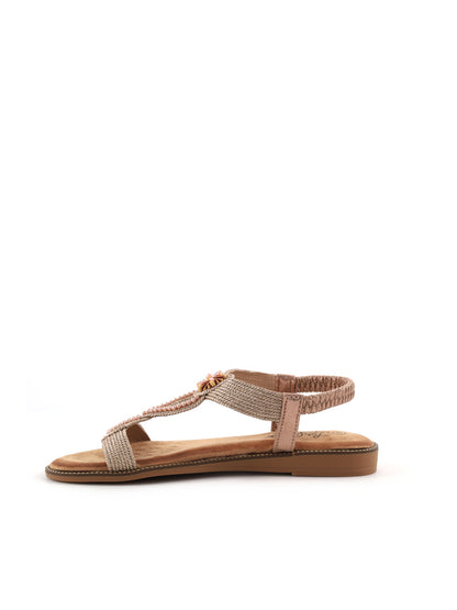 Sandali oro da donna Les Filles Du Sud, stile elegante e raffinato