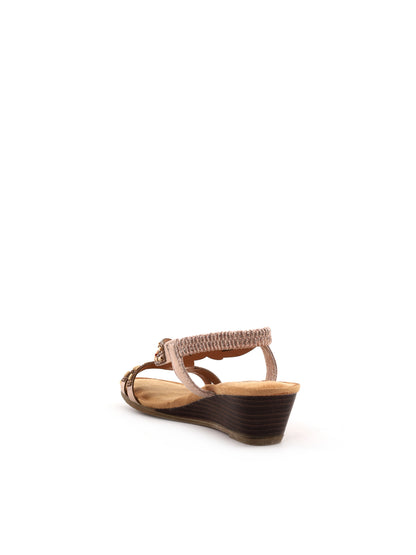Sandali Les Filles Du Sud donna in oro eleganti e versatili