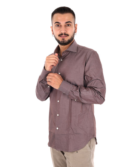Fb Clessidra M110, camicia da uomo fango
